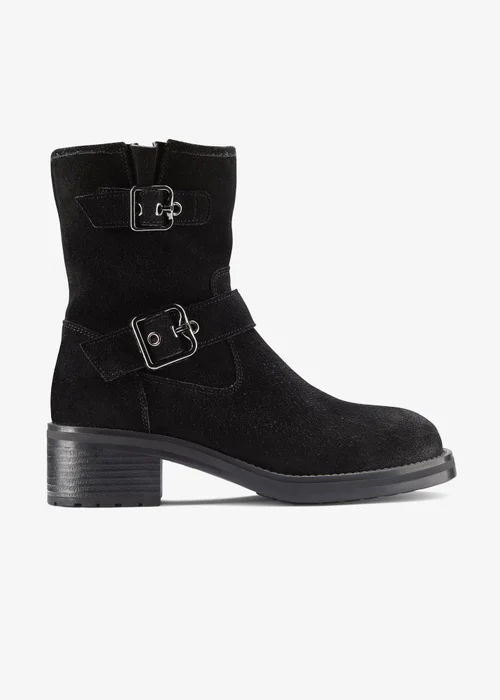 Clarks Womens Black Chai Charm Suede Standard - 4 Image 1