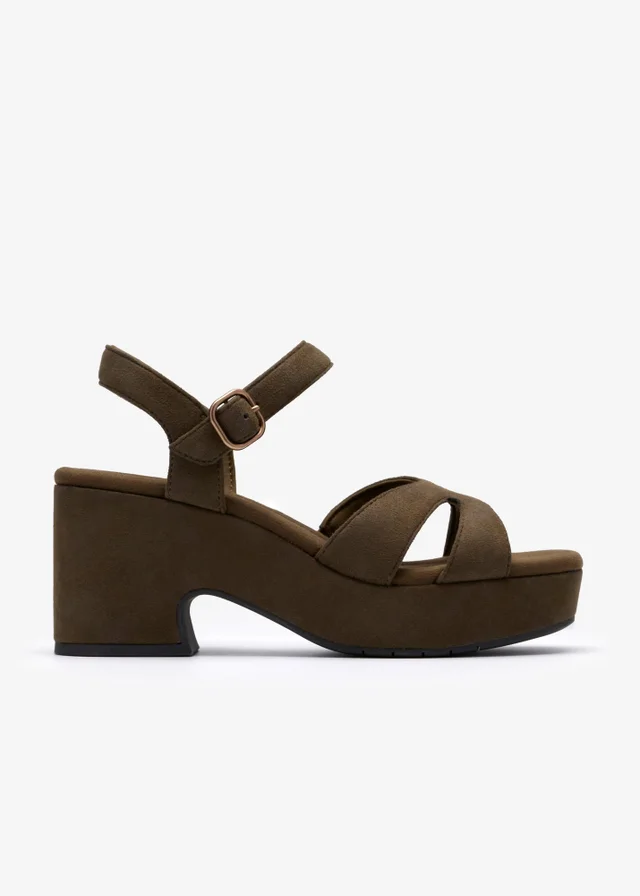 Clarks Womens Green Nerisa Twist Textile Standard