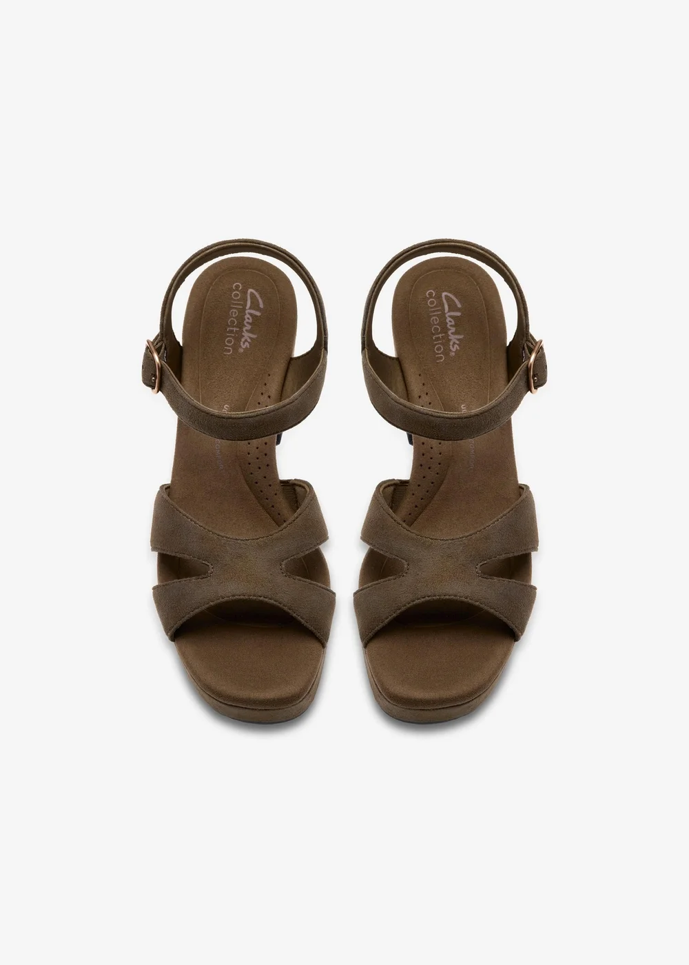Clarks Womens Green Nerisa Twist Textile Standard - 5 Image 6