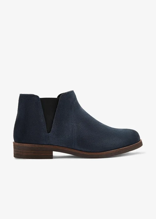 Clarks Womens Blue Demi 2 Beat Suede Standard - 4 Image 1
