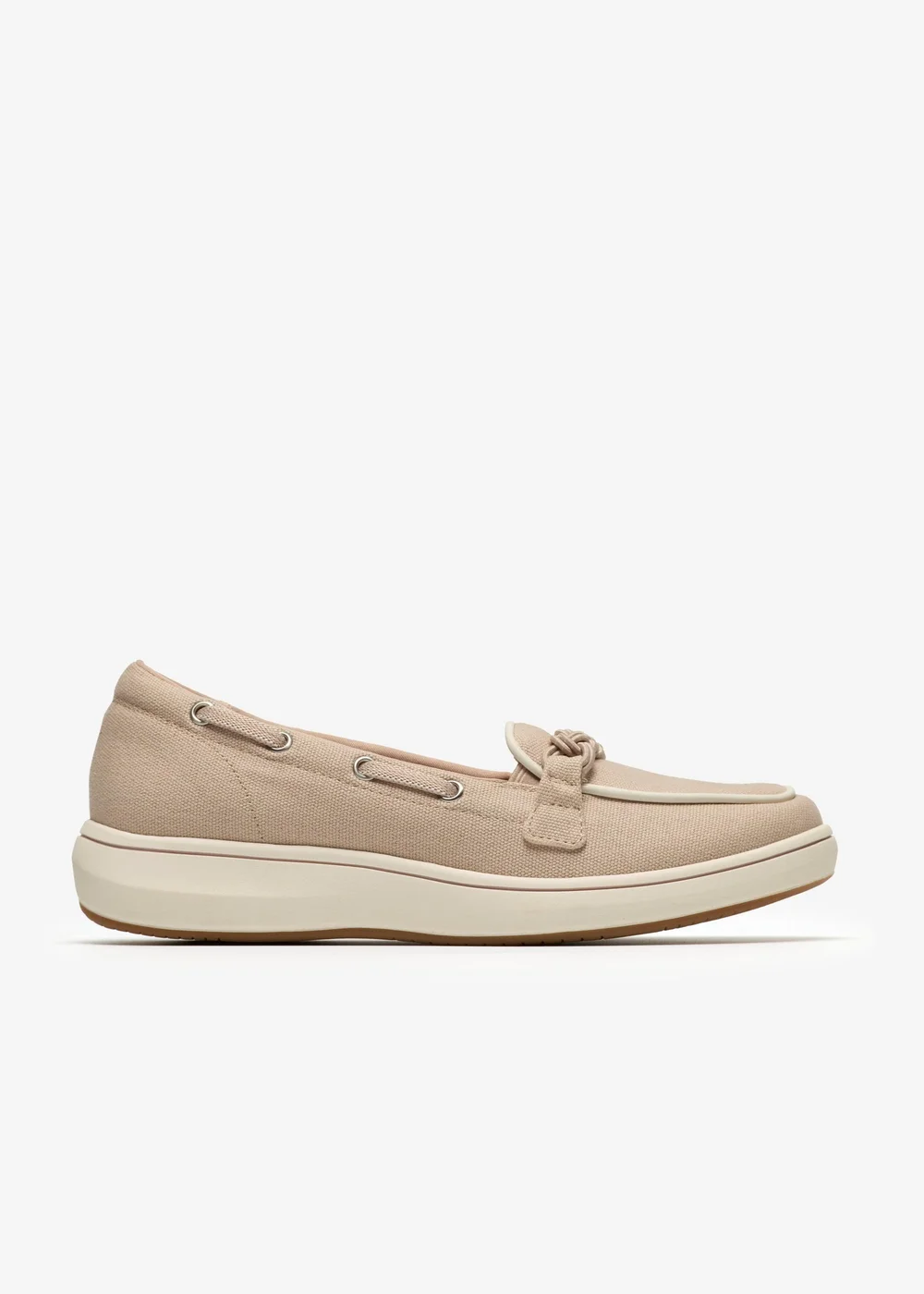 Clarks Cloudsteppers Womens Beige Brinkley Sky Bay Textile Standard - 6 Image 1
