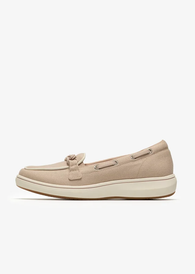 Clarks Cloudsteppers Womens Beige Brinkley Sky Bay Textile Standard