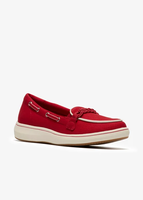 Clarks Cloudsteppers Womens Red Brinkley Sky Bay Textile Standard - 6 Image 4