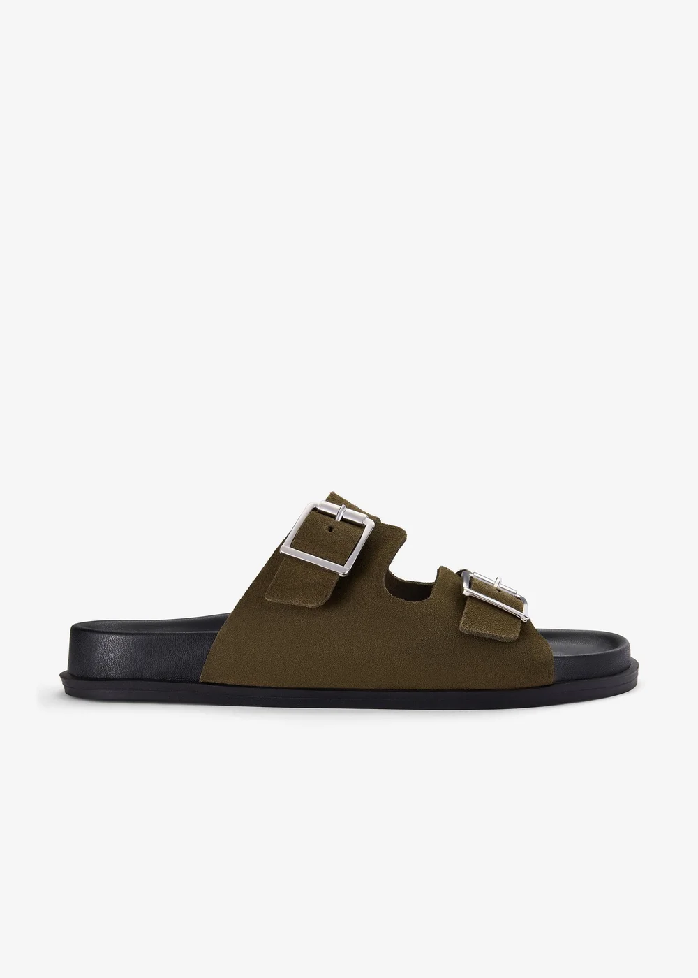 Clarks Womens Green Zarlea Buckle Suede Standard - 6 Image 1