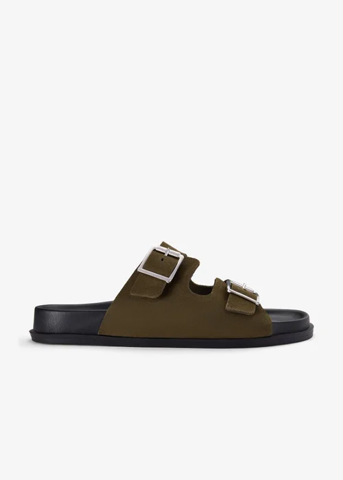 Clarks Womens Green Zarlea Buckle Suede Standard - 6 Image 1