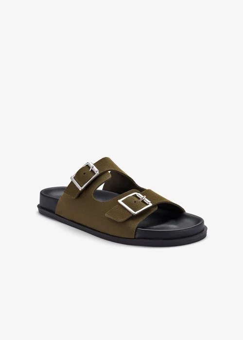 Clarks Womens Green Zarlea Buckle Suede Standard - 6 Image 4