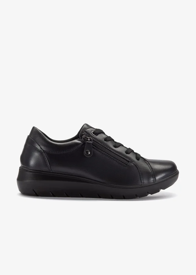 Clarks Womens Black Un Bay Lace Leather Standard