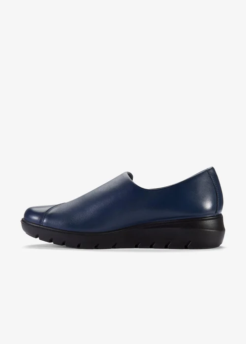 Clarks Womens Blue Un Bay Step Leather Standard - 6 Image 2