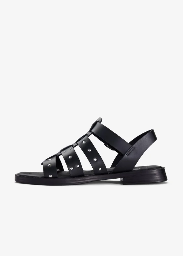 Clarks Womens Black Tenara Strap Leather Standard