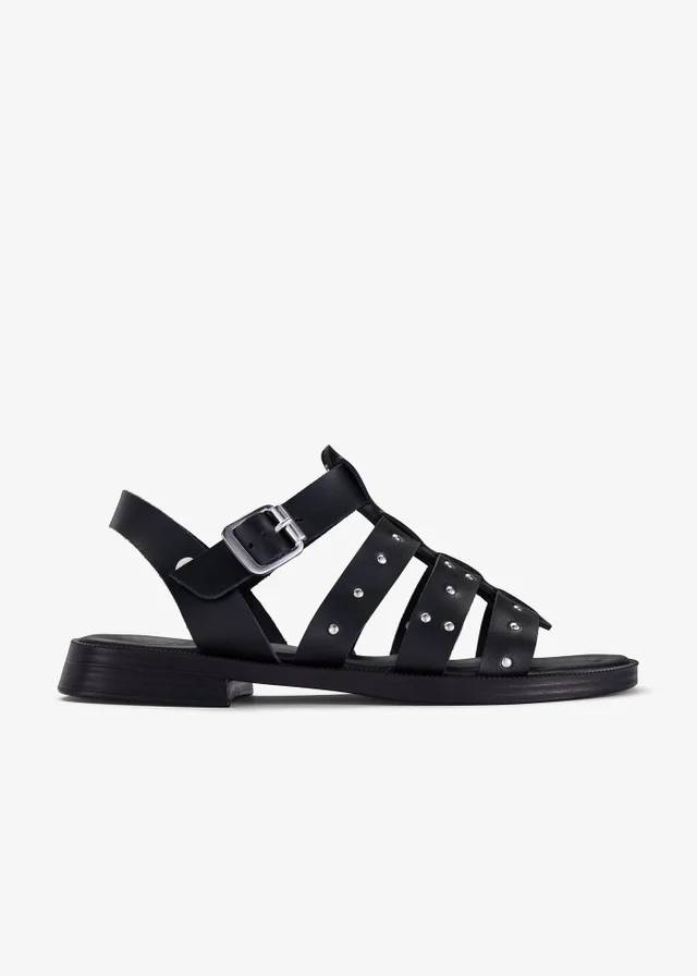 Clarks Womens Black Tenara Strap Leather Standard