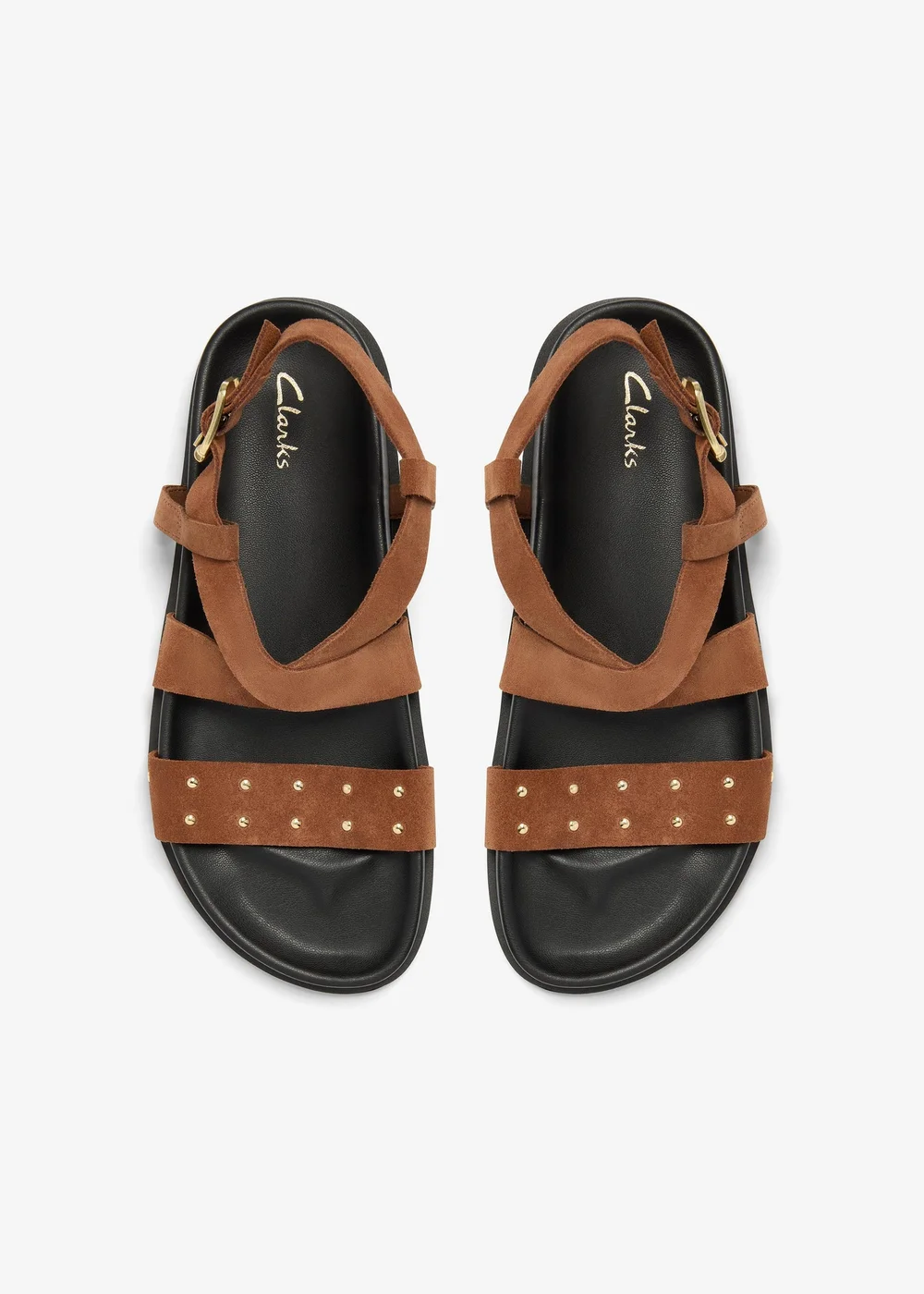 Clarks Womens Brown Zarlea Strap Suede Standard - 6 Image 6