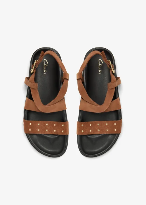 Clarks Womens Brown Zarlea Strap Suede Standard - 6 Image 6