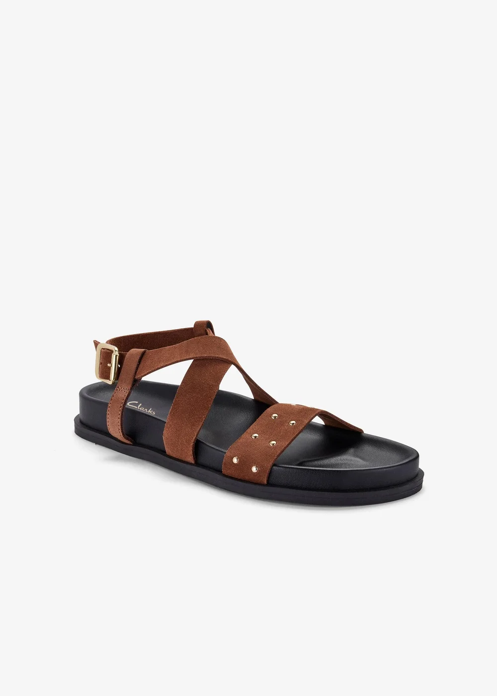 Clarks Womens Brown Zarlea Strap Suede Standard - 6 Image 4