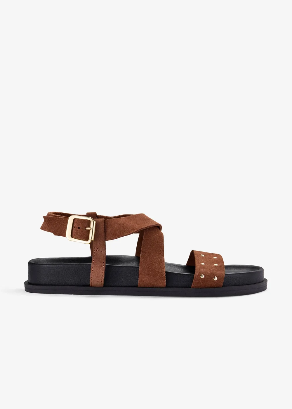 Clarks Womens Brown Zarlea Strap Suede Standard - 6 Image 1