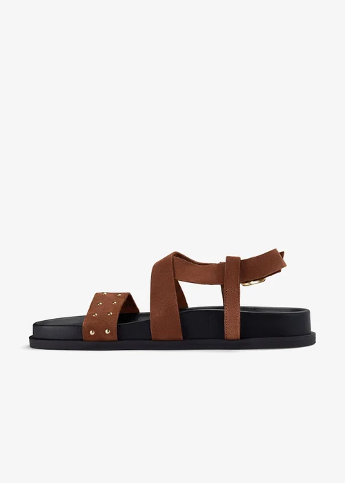 Clarks Womens Brown Zarlea Strap Suede Standard - 6 Image 2