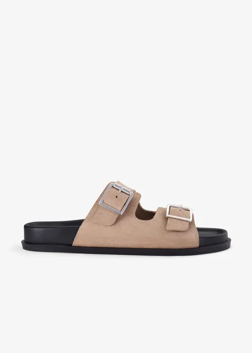 Clarks Womens Beige Zarlea Buckle Suede Standard - 6 Image 1