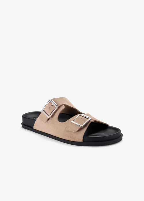 Clarks Womens Beige Zarlea Buckle Suede Standard - 6 Image 4