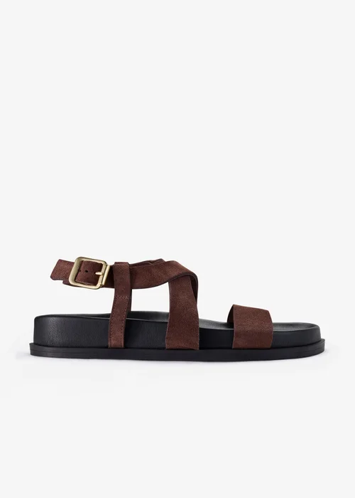 Clarks Womens Brown Zarlea Strap Suede Standard - 4 Image 1