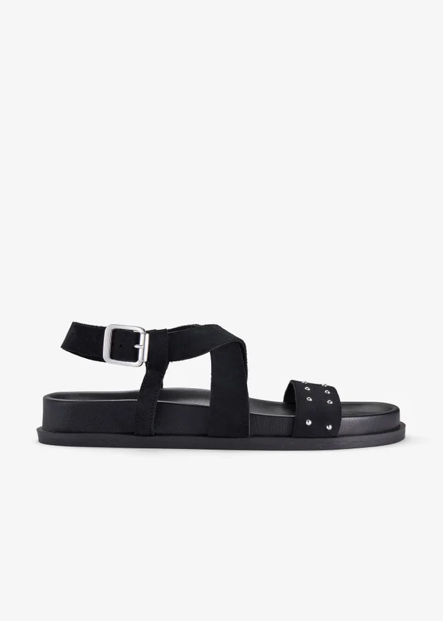 Clarks Womens Black Zarlea Strap Leather Standard