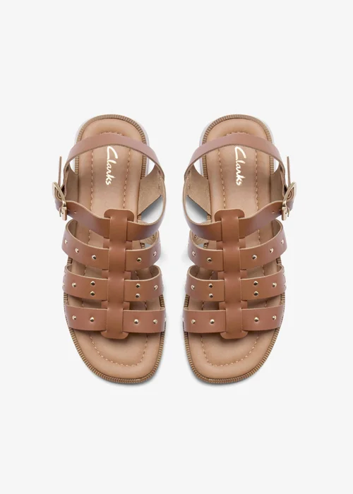 Clarks Womens Brown Tenara Strap Leather Standard - 6 Image 6