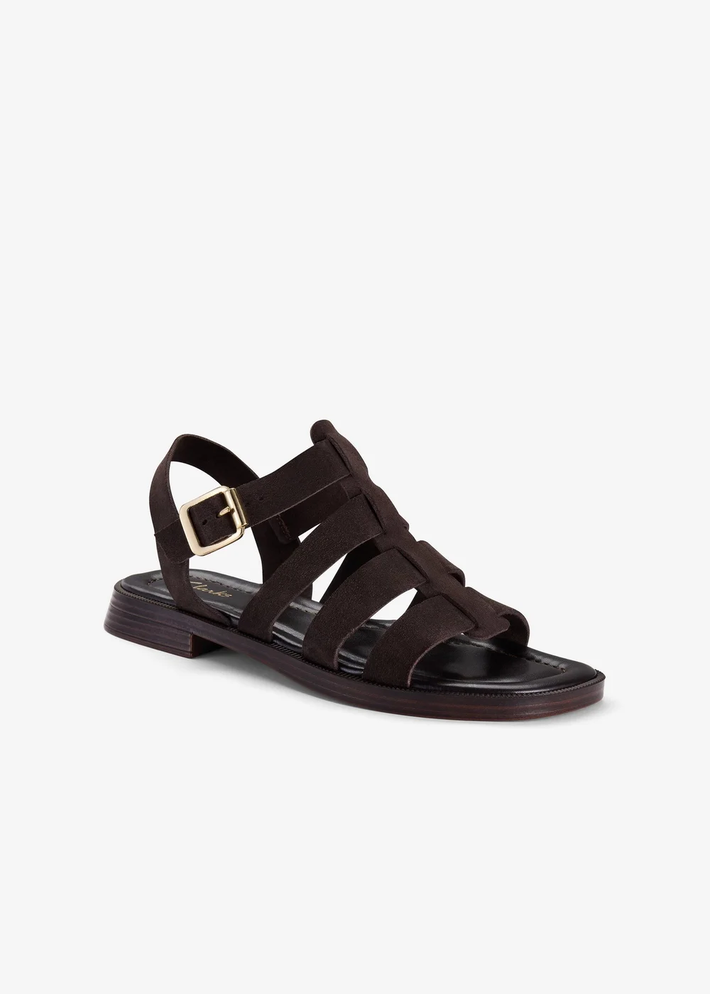Clarks Womens Brown Tenara Strap Suede Standard - 6 Image 4
