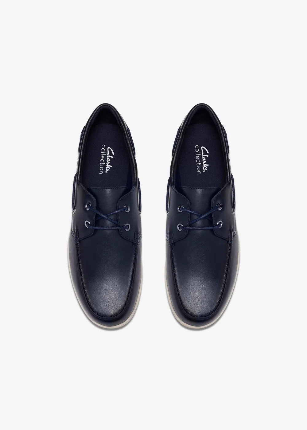 Clarks Mens Blue Ebford Lace Leather Standard - 6 Image 6