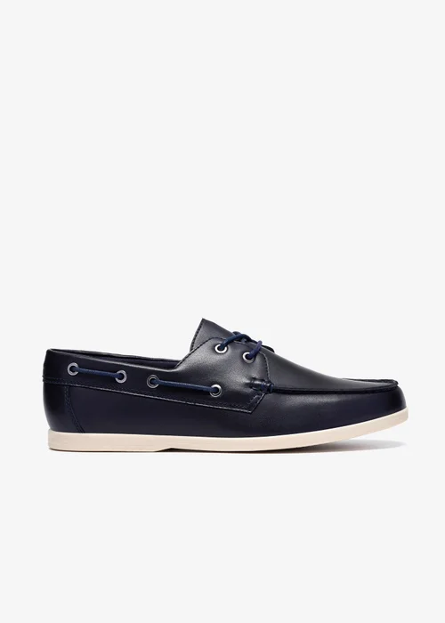 Clarks Mens Blue Ebford Lace Leather Standard - 6 Image 1