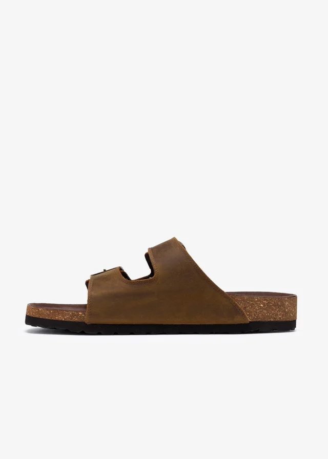 Clarks Mens Brown Wembury Strap Leather Standard