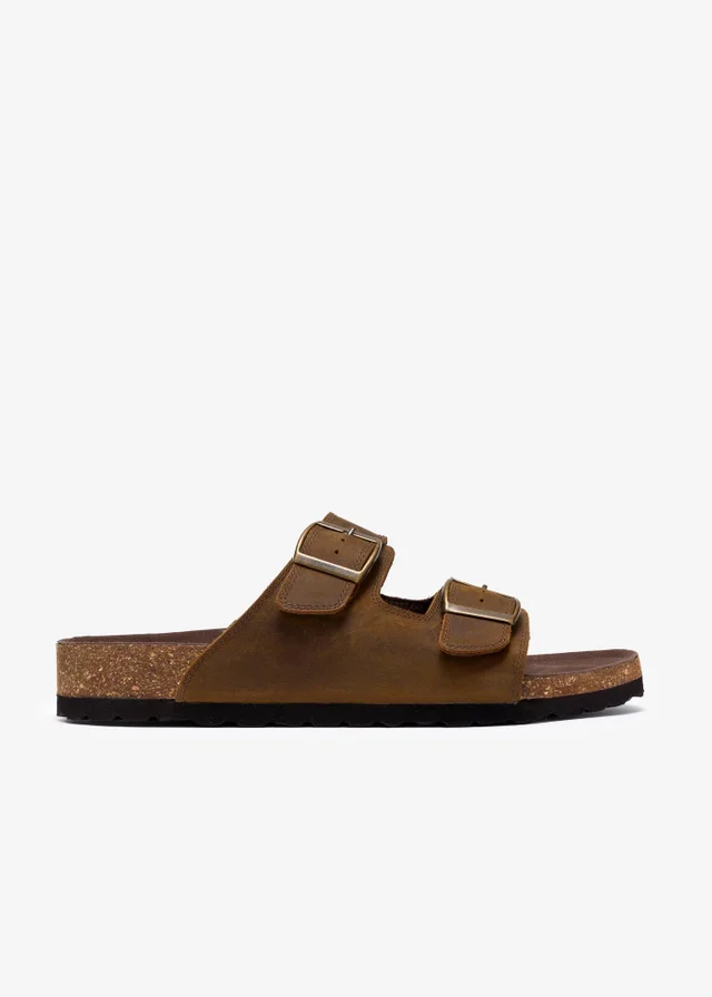 Clarks Mens Brown Wembury Strap Leather Standard