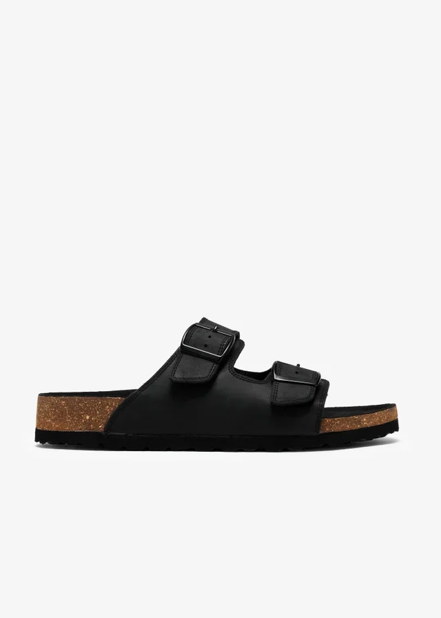 Clarks Mens Black Wembury Strap Leather Standard