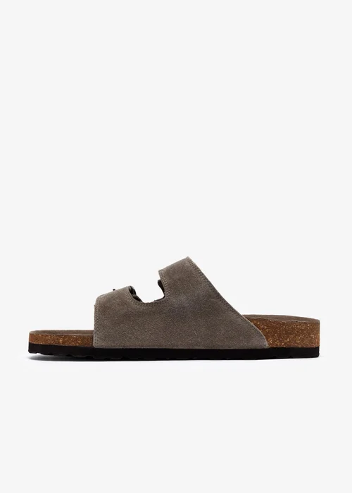 Clarks Mens Grey Wembury Strap Suede Standard - 7 Image 2