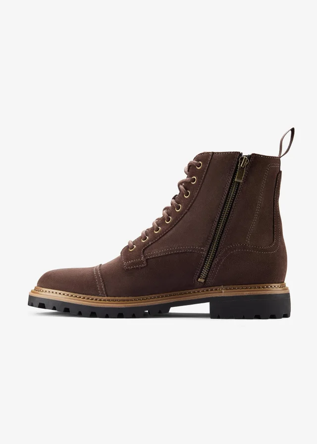 Clarks Mens Brown Clarkridge Hi Suede Standard