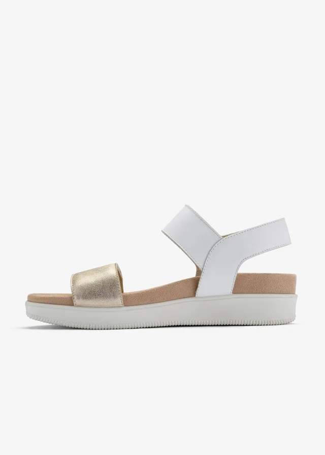 Clarks Womens White Un Sand Strap Leather Standard