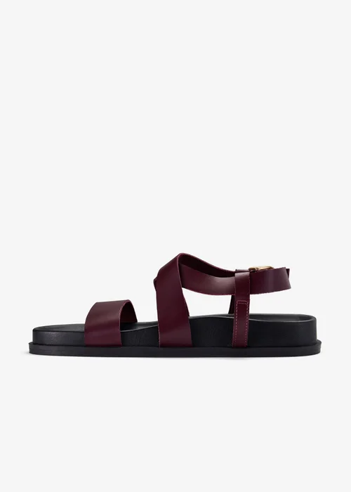 Clarks Womens Red Zarlea Strap Leather Standard - 4 Image 2