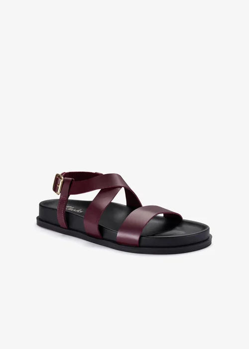 Clarks Womens Red Zarlea Strap Leather Standard - 4 Image 4