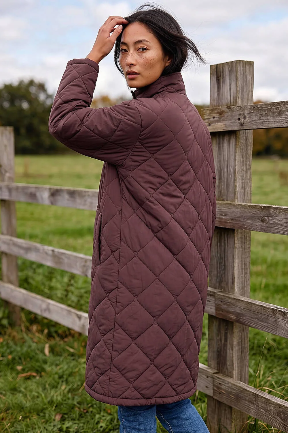 Roman Wine Petite Oversized Puffer Coat - 14 Image 4