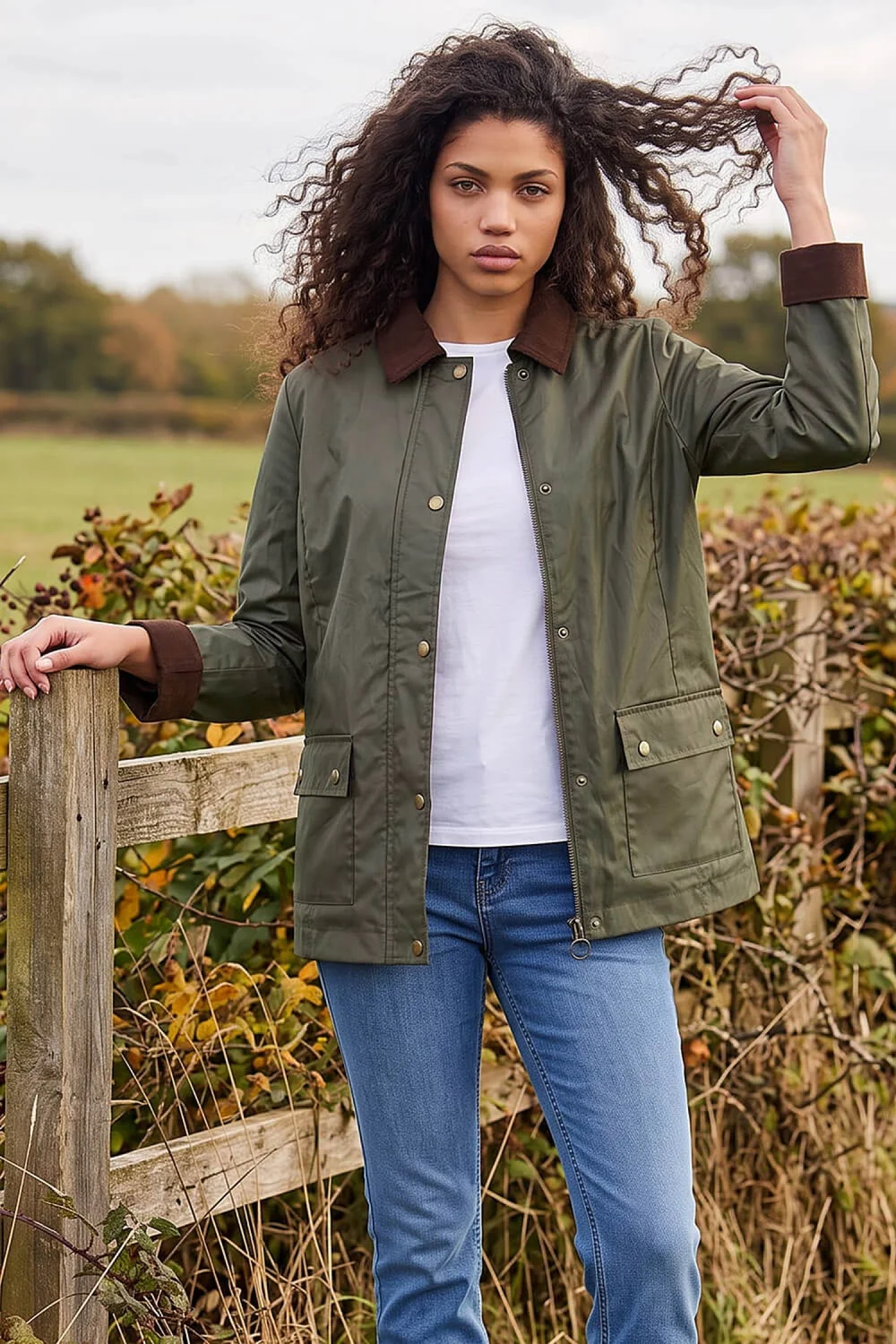 Roman Dark Green Petite Waxed Pocket Coat - 18 Image 1