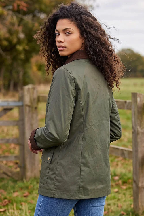 Roman Dark Green Petite Waxed Pocket Coat - 18 Image 4