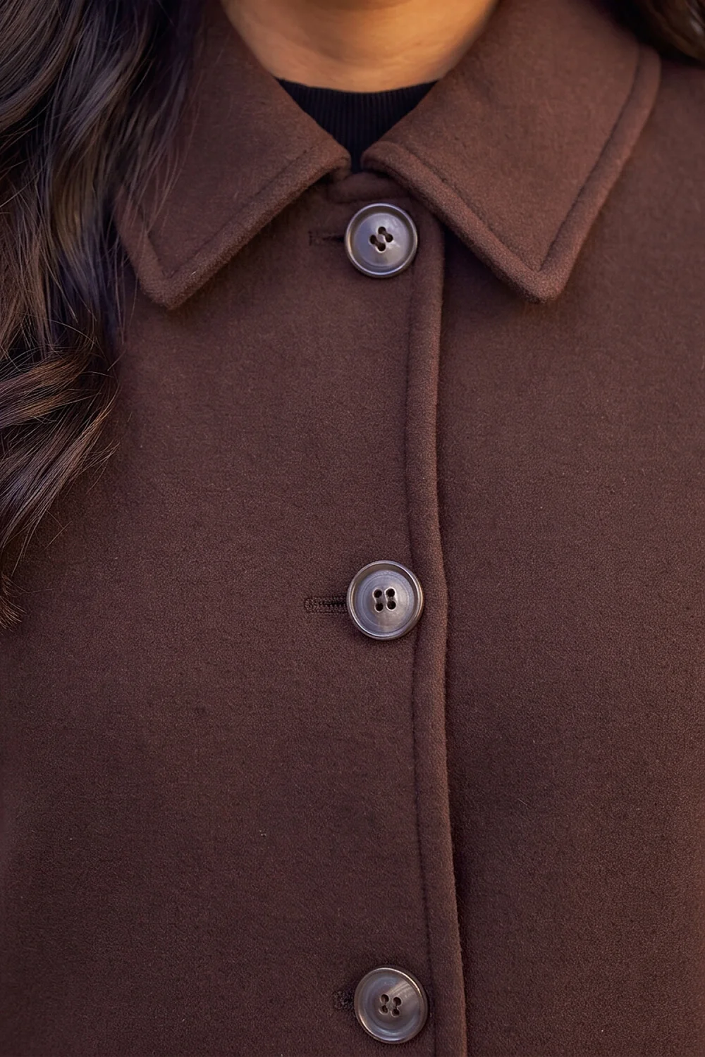 Roman Taupe Petite Collared Button Front Coat - 18 Image 4