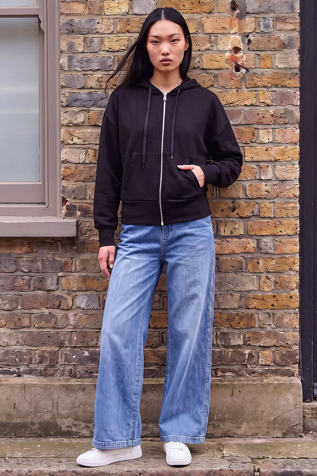 Dusk Black Soft Touch Zip Up Jacket