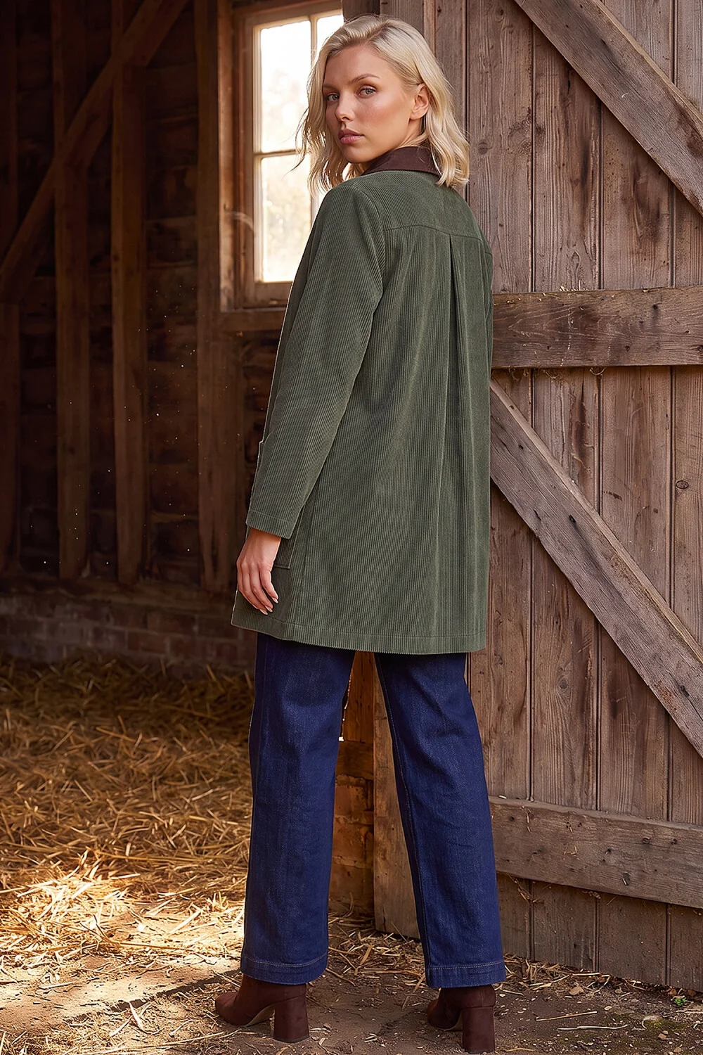Roman Khaki Petite Cord Jacket - 8 Image 3