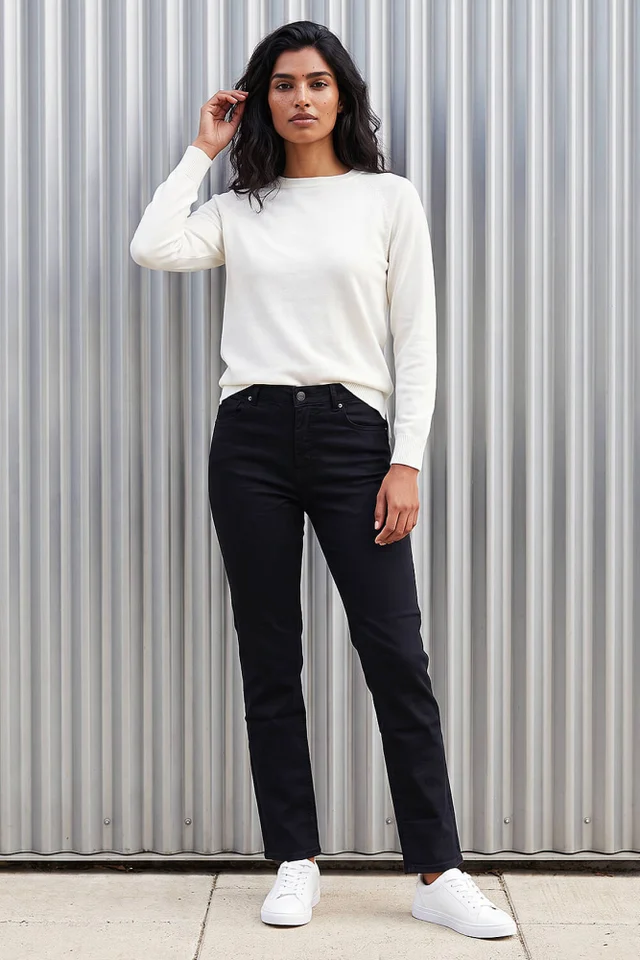 Roman Black Slim Leg Stretch Jeans