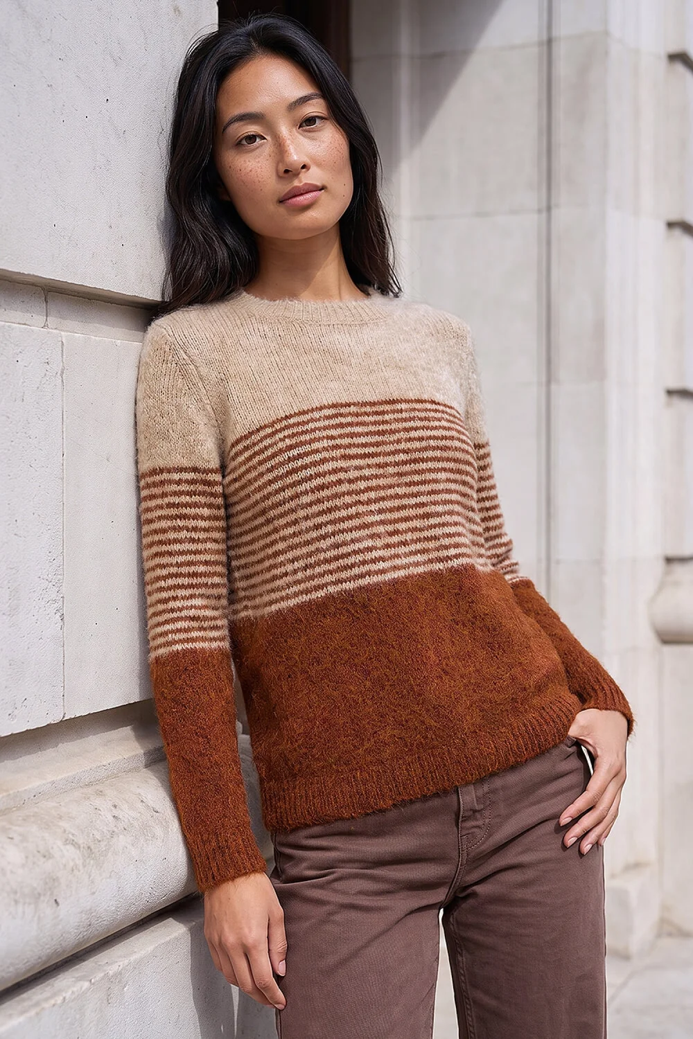 Roman Rust Petite Block Stripe Knit Jumper - 12 Image 1