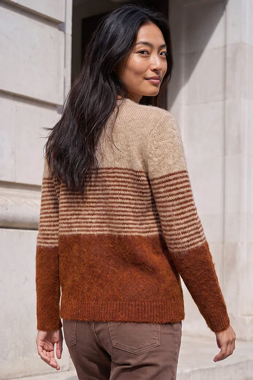 Roman Rust Petite Block Stripe Knit Jumper - 12 Image 3