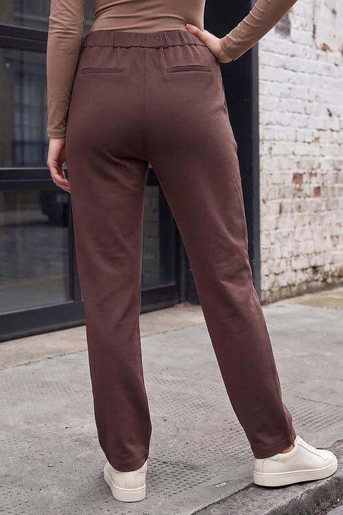 Roman Chocolate Petite Premium Stretch Trouser - 16 Image 3