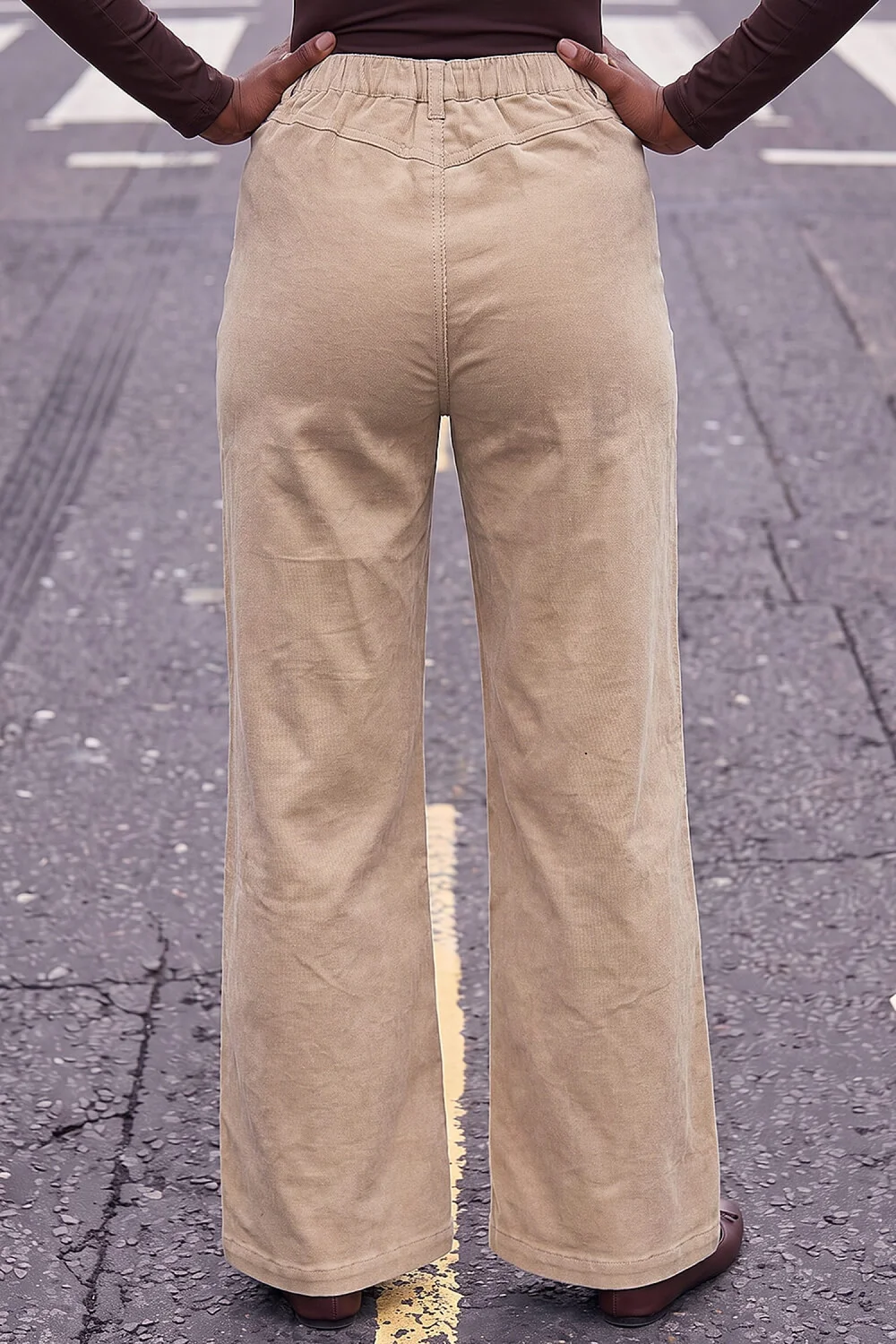 Roman Stone Petite Baby Corduroy Wide Leg Trouser - 10 Image 3