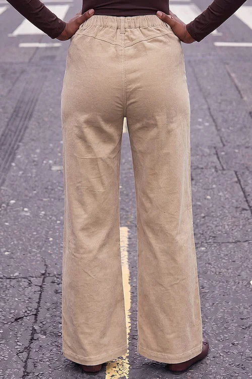 Roman Stone Petite Baby Corduroy Wide Leg Trouser - 10 Image 3