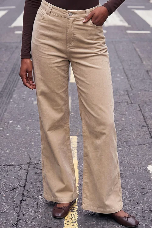 Roman Stone Petite Baby Corduroy Wide Leg Trouser - 10 Image 1