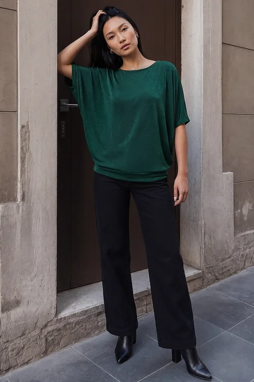 Roman Forest Bubble Hem Stretch Top - 16 Image 2