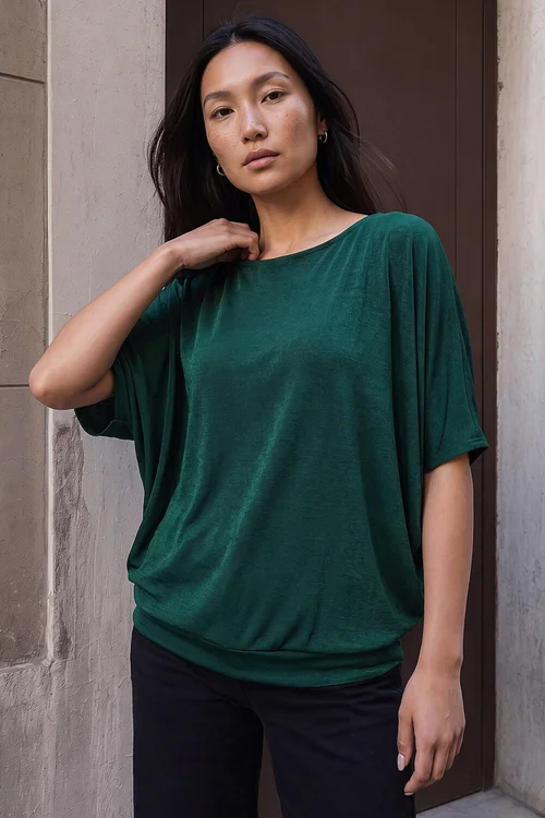Roman Forest Bubble Hem Stretch Top - 16 Image 1